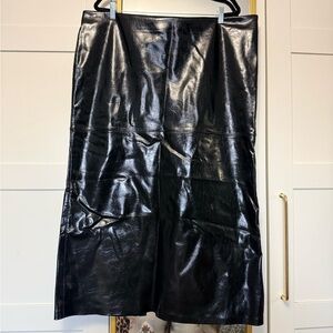 H&M Maxi faux patent leather skirt